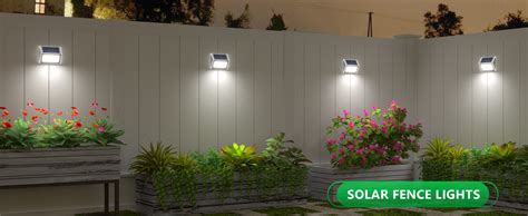 JSOT Solar Fence Lights For Outside Solar Powered Steps Light Outdoor