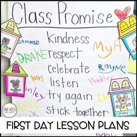 First Day of School Lesson Plans and activities - Smitten with First