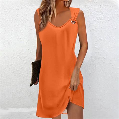 Ktyne Dresses For Women 2024 Casual Spring V Neck Sleeveless With The