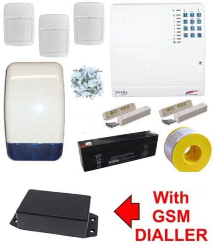 Scantronic 9448 Wired Burglar Alarm Led Pro Kit Quality 3 Pir Sms Gsm