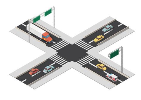 Road Intersection Illustrations, Royalty-Free Vector Graphics & Clip ...