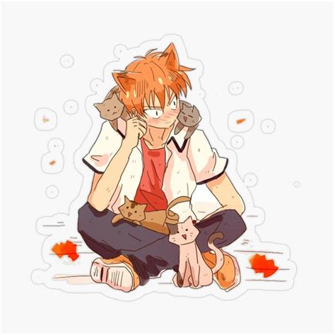 Kyo Cats Fruits Basket Sticker By Artil In 2022 Fruits Basket