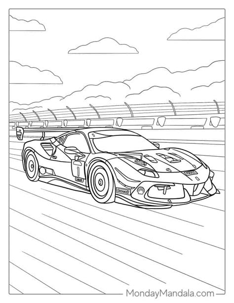 30 Race Car Coloring Pages Free Pdf Printables