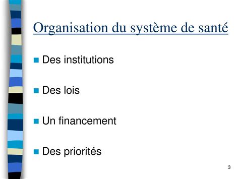 PPT Lorganisation de la santé en France PowerPoint Presentation