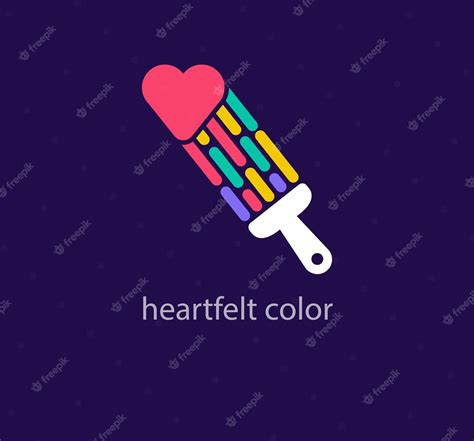 Premium Vector Creative Favorite Heart Painting Logo Design Unique