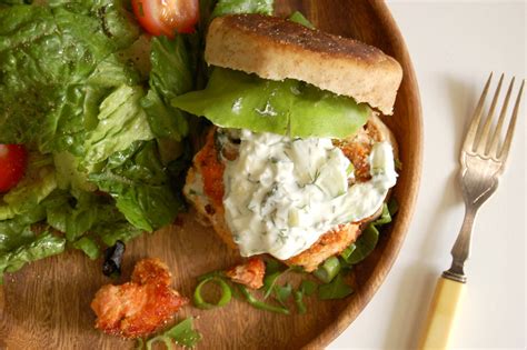 Recipe Salmon Burgers With Tzatziki Special Sauce Unpeeled Journal