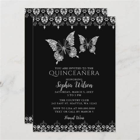 Quincea 241 Era Black Floral Roses Dress Gold Crown Invitation Artofit