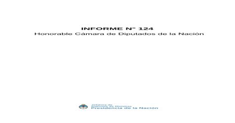 INFORME N 124 senado gob ar La información brindada en el