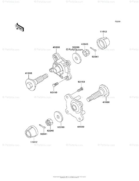 Kawasaki ATV 2000 OEM Parts Diagram for Front Hub | Partzilla.com