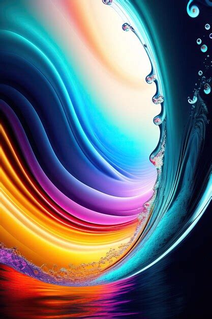 Premium AI Image | Abstract Water Waves Background