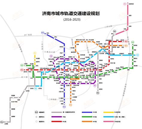 济南地铁最新规划图（r线m线） 本地宝