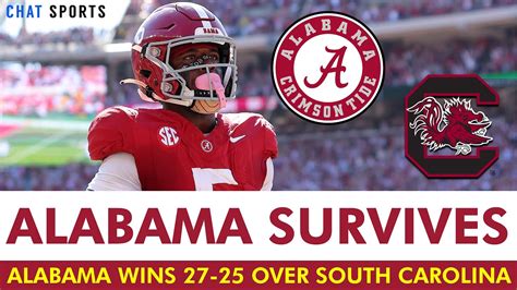 What A Game Alabama Survives Vs South Carolina In Cfb Week