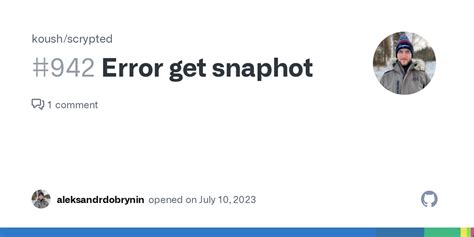 Error Get Snaphot Issue 942 Koush Scrypted GitHub