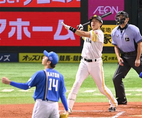 6回1死、右越えに16号ソロを放つ柳田。投手加藤（撮影・西田忠信） 野村勇2発 鷹新人83年ぶり大台10号 デスパ、柳田と計4発 写真・画像33｜【西日本新聞me】