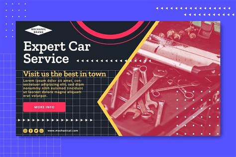 Premium Vector Mechanic Banner Template