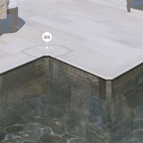 Rosa Gres Iconic Dark S13 Porcelain Stoneware Edge For Pool 46 X 46 X