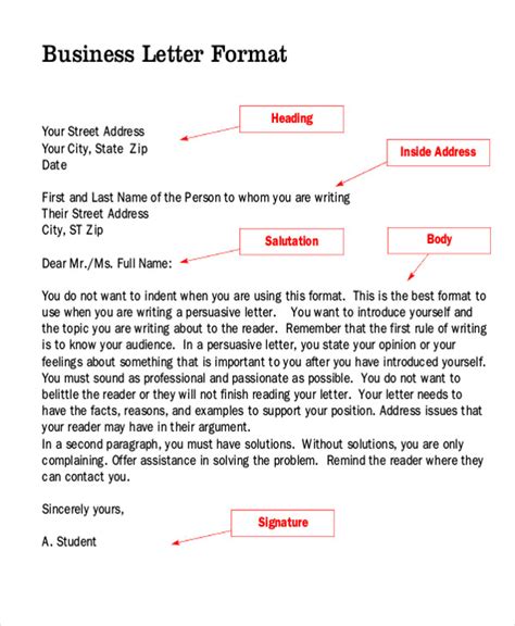 Business Letter Format Examples