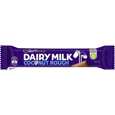 Cadbury Dairy Milk Coconut Rough Chocolate Bar 45g Big W