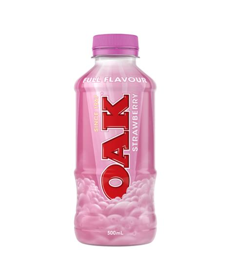 Oak UHT Strawberry Flavoured Milk 500 Ml Lactalis Foodservice