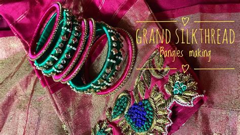 Diy How To Make Silk Thread Designer Bangles At Home Bridal Silk