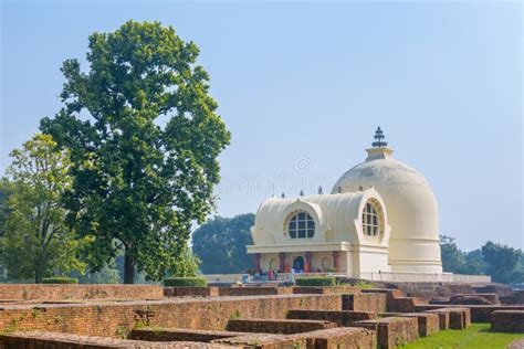 Parinirvana Stupa And Temple Kushinagar India Stock Image Image Of