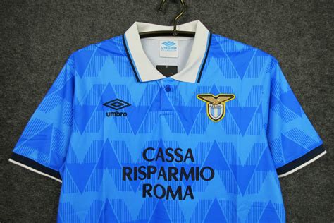 Koszulka Piłkarska Lazio Rzym Retro Home 1989 90 Umbro LAZIO RZYM