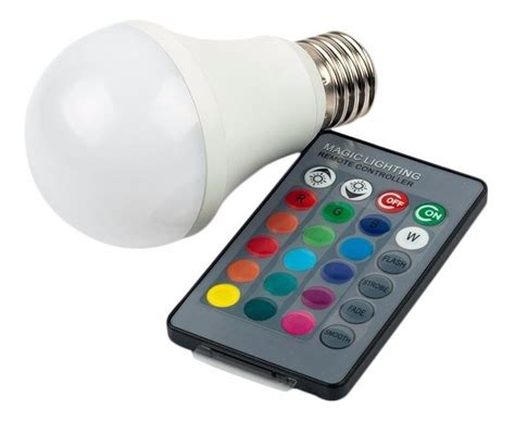 Lampara Led Rgb Colores Con Control Remoto Bajo Consumo Cuotas Sin