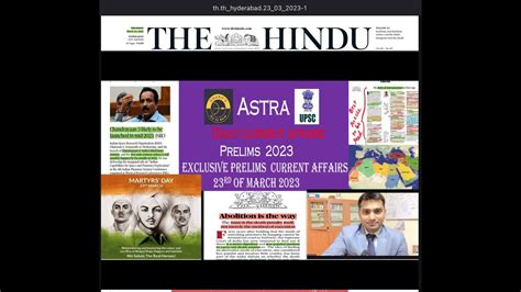 Exclusive Prelims Astra The Daily Current Affairs For Prelims