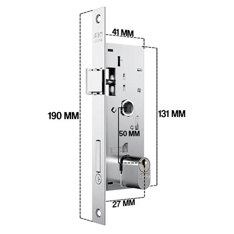 Fechadura Externa Perfil Serralheiro Estreita Stam Inox Fech