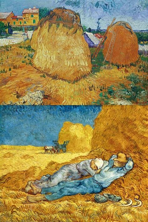 Haystacks In Provence And Noon Rest From Work After Millet