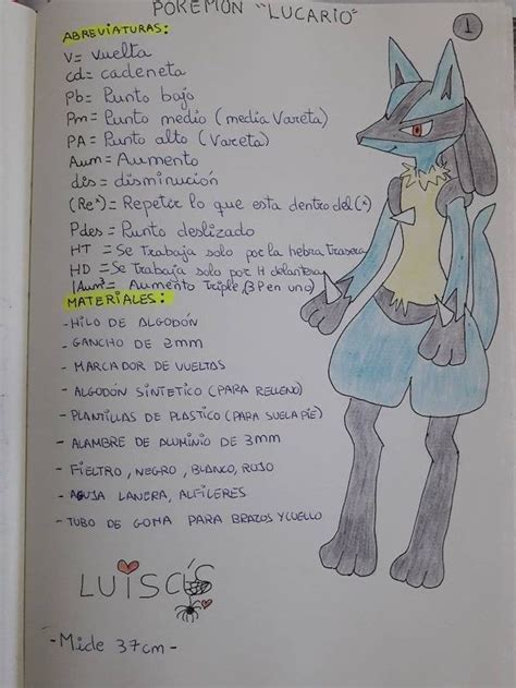 Patr N Gratis Pokemon Lucario Lucario Pokemon Tejiendo Marisol