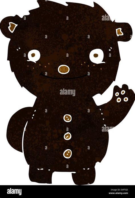 cartoon waving black bear Stock Vector Image & Art - Alamy