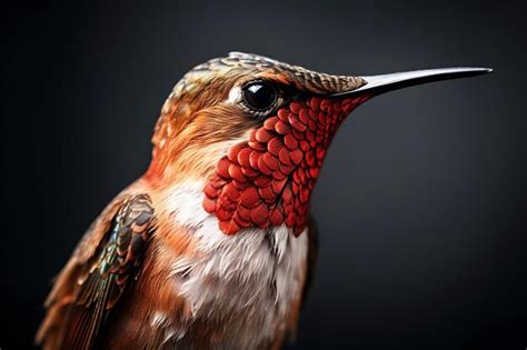 Premium AI Image | Photo of Closeup of a hummingbird Macro Photography