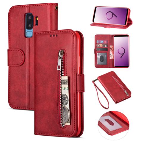 Samsung Galaxy S9 Plus Wallet Case For Womenmen Dteck Card Holder Folio Flip Leather Magnetic