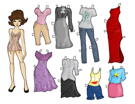 Miss Missy Paper Dolls Sue With Clothes