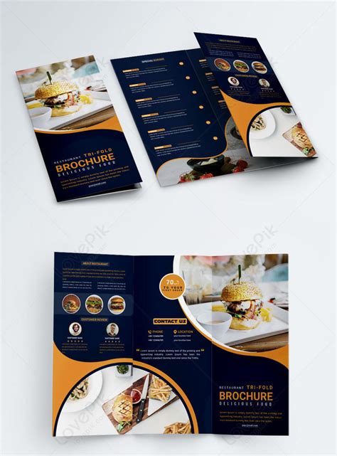 Restaurant Food Menu Tri Fold Brochure Template Imagepicture Free