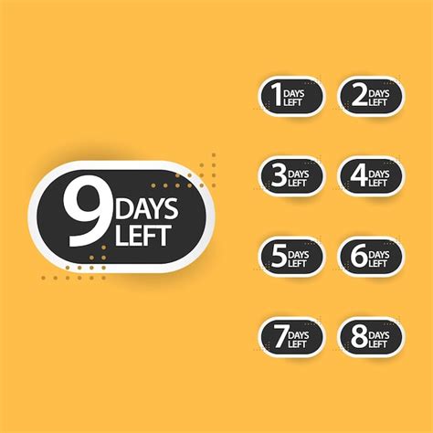 Premium Vector Days Left Template