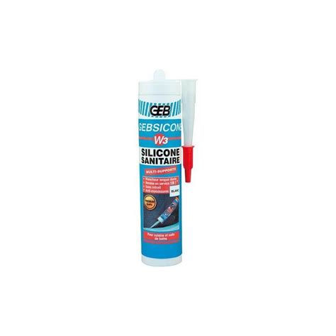 Mastic Silicone GEBSICONE W3 Cartouche 310 Ml Translucide