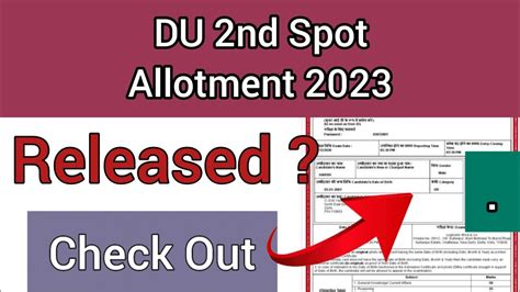 DU 2nd Spot Seat Allotment 2023 How To Check DU 2nd Spot Allotment