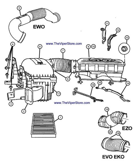 RAM SRT10 2004-2006 Factory Parts Diagrams Air Cleaner System