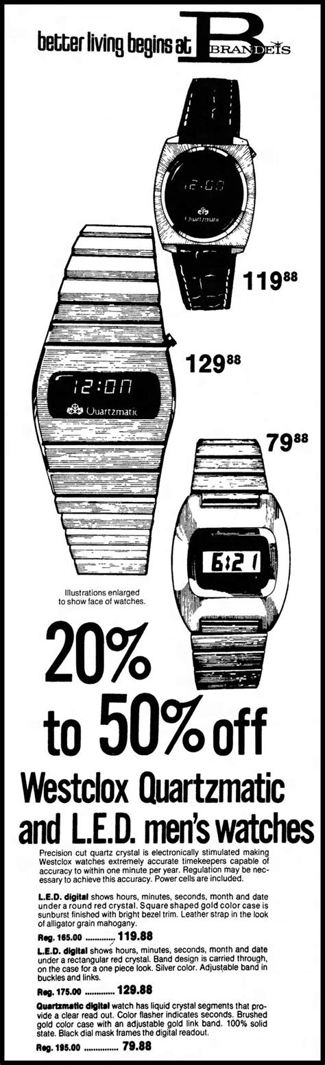 Vintage Advertising For The Westclox Quartzmatic Watches In The Lincoln