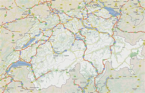 Detailed Switzerland Map With Cities