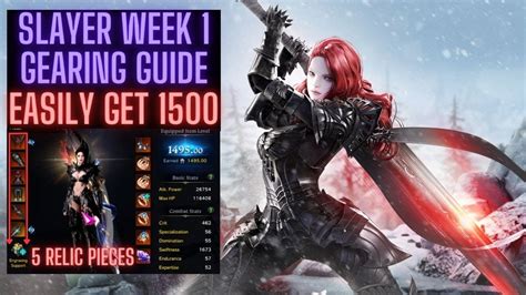 Lost Ark How To Gear Slayer Week What Relic Pieces To Craft To Reach