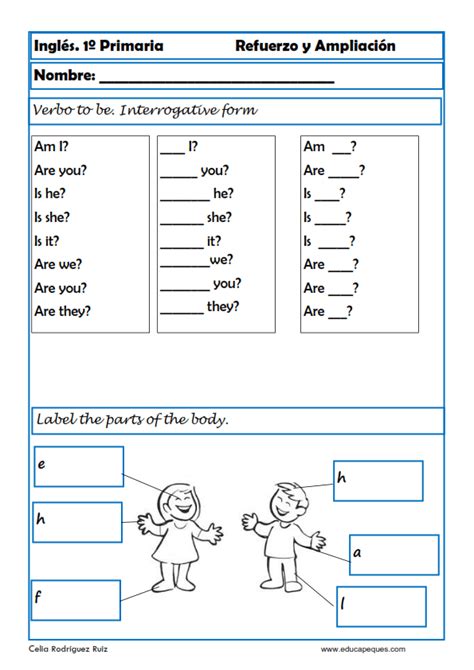 Examen De Ingles Para Nios De Primer Grado De Primaria