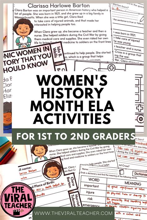 Women S History Month Reading Comprehension Passages And ELA Activities