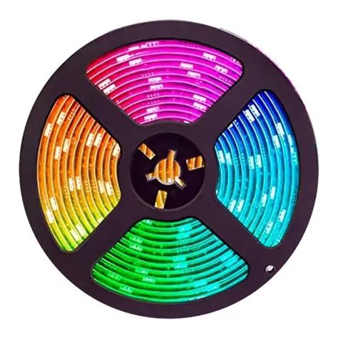 Fita Led Rgb Rolo M Fonte E Controle Econ Mica Mercadolivre