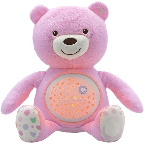 Veilleuse Peluche Ourson Projecteur First Dream Rose De Chicco Sur Allobébé