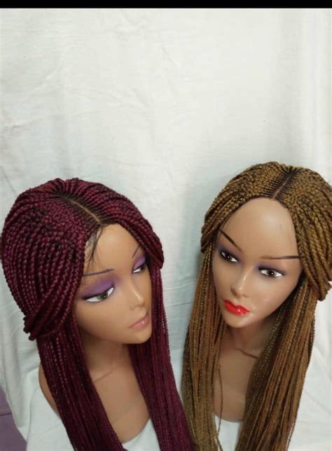 Braided Wig Front Cornrow Box Braidspls Chose Your Length Etsy