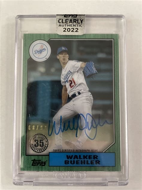 Topps Clearly Authentic Variation Walker Buehler Green