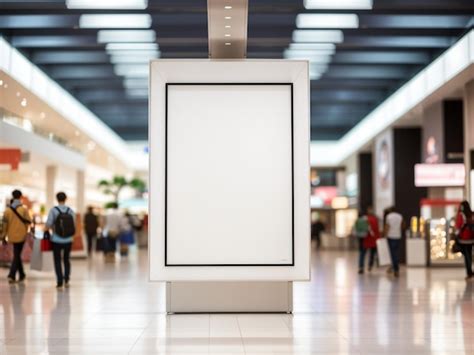 El Espacio Publicitario Espera Un Cartel En Blanco En Un Centro